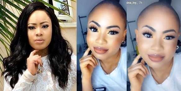 Image result for BBNaija Nina goes Bald in new photos