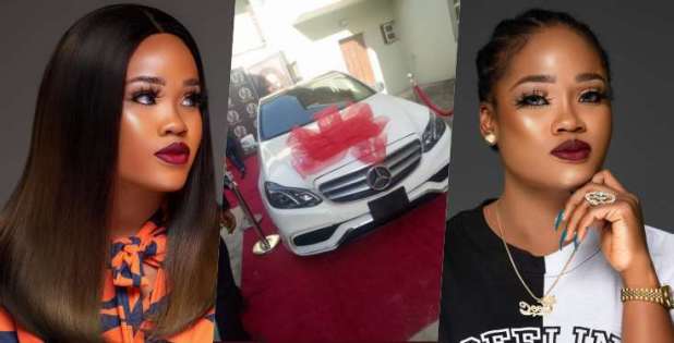 Image result for BBNaija CeeC receives brand new Mercedes Benz.