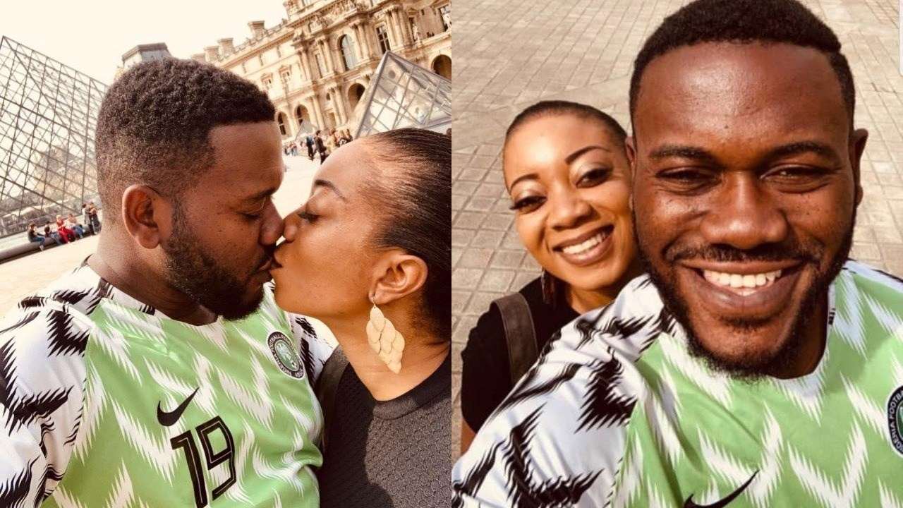 Image result for After six years and two kids, Deyemi Okanlawon takes wife to Paris to to fulfill honeymoon promise