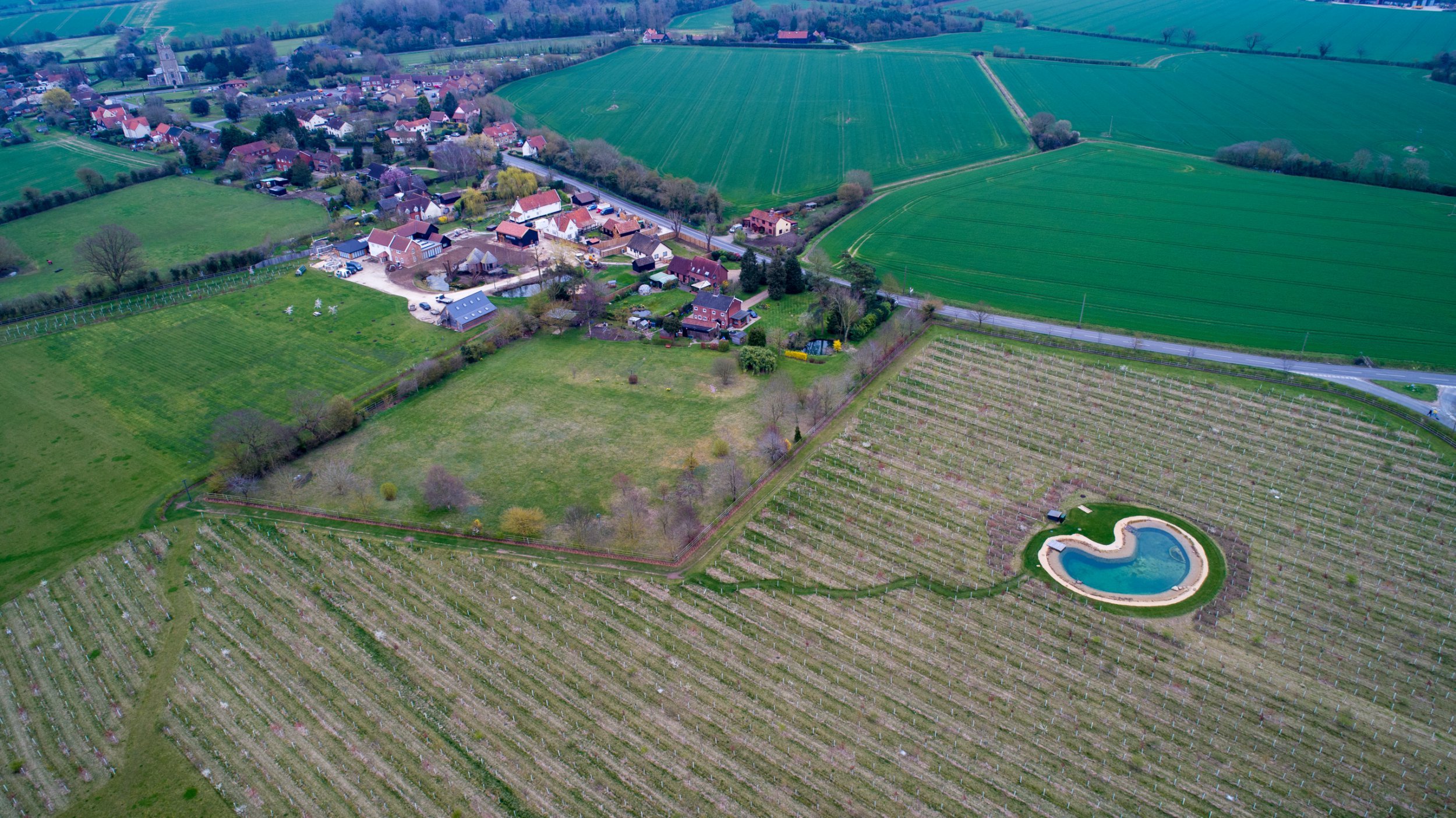  the "wildlife pond" at Ed Sheeran's house in Suffolk.