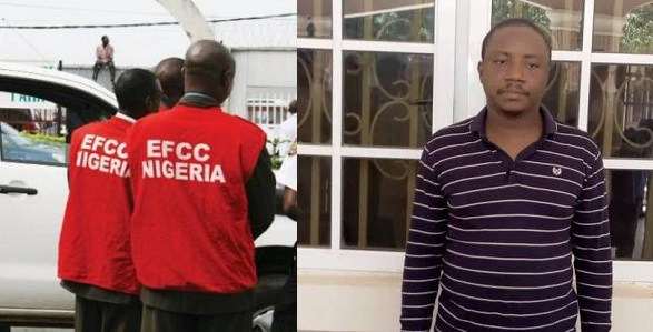 &bull; Emmanuel Adedeji Oluwatosin (one of the 77 Nigerians indicted over the large-scale scam), arrested by EFCC