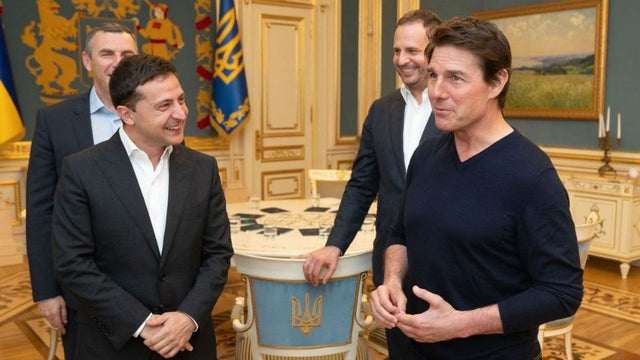 Image result for Volodymyr Zelensky tom cruise
