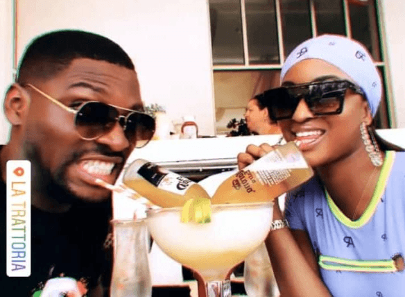 Ex-BBNaija housemates, Tobi Bakre and Kim Oprah vacation in Florida ( Photos)