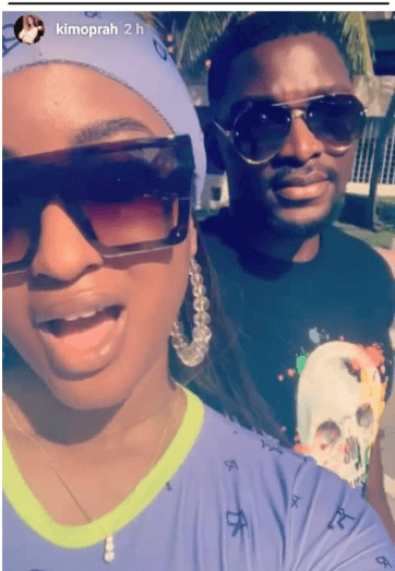 Ex-BBNaija housemates, Tobi Bakre and Kim Oprah vacation in Florida ( Photos)
