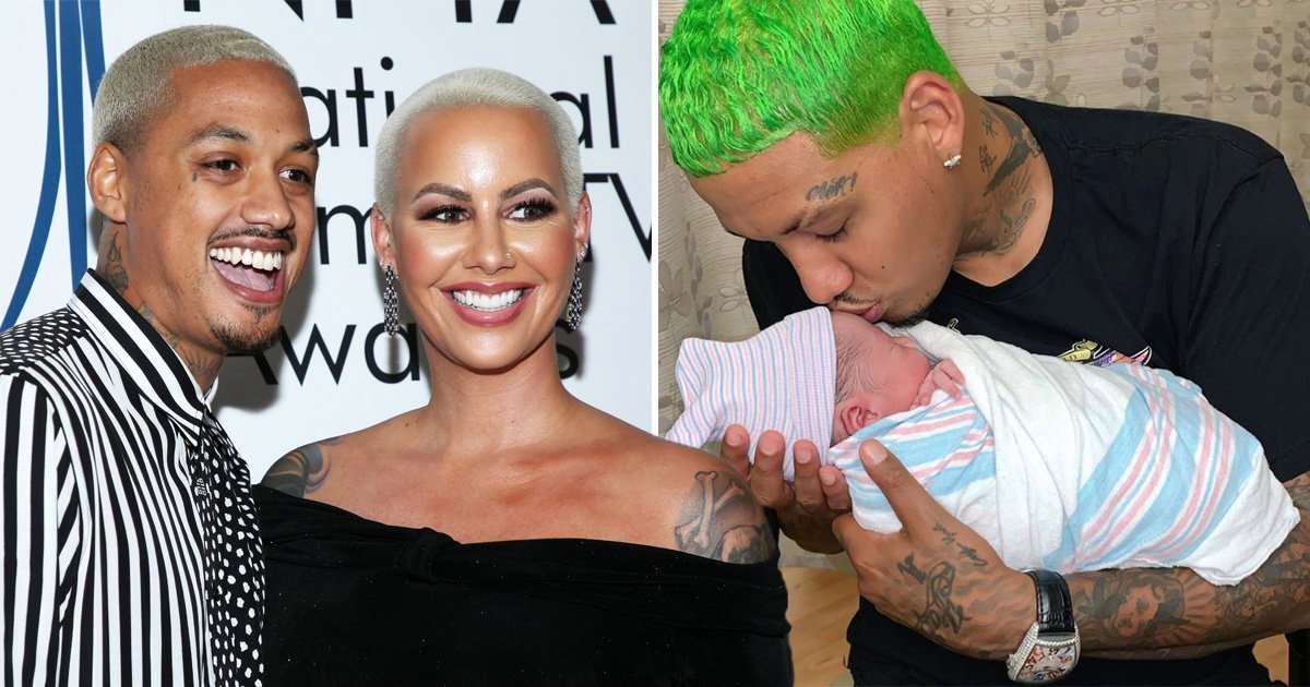 Image result for Amber Rose & boyfriend, Alexander 'AE' Edwards welcome their son, Slash