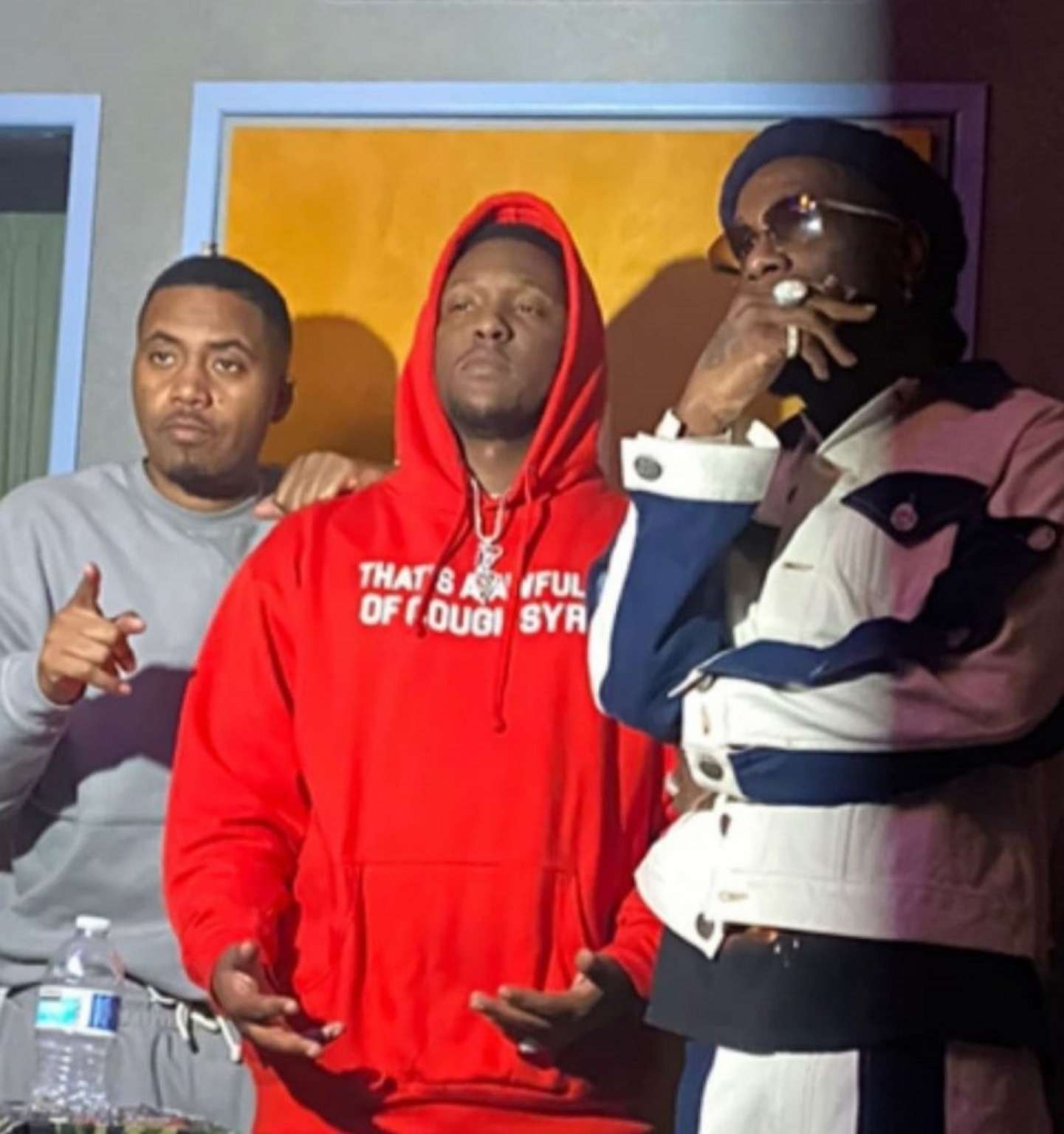 Burna Boy Spotted In The Studio With Nas & Hit Boy