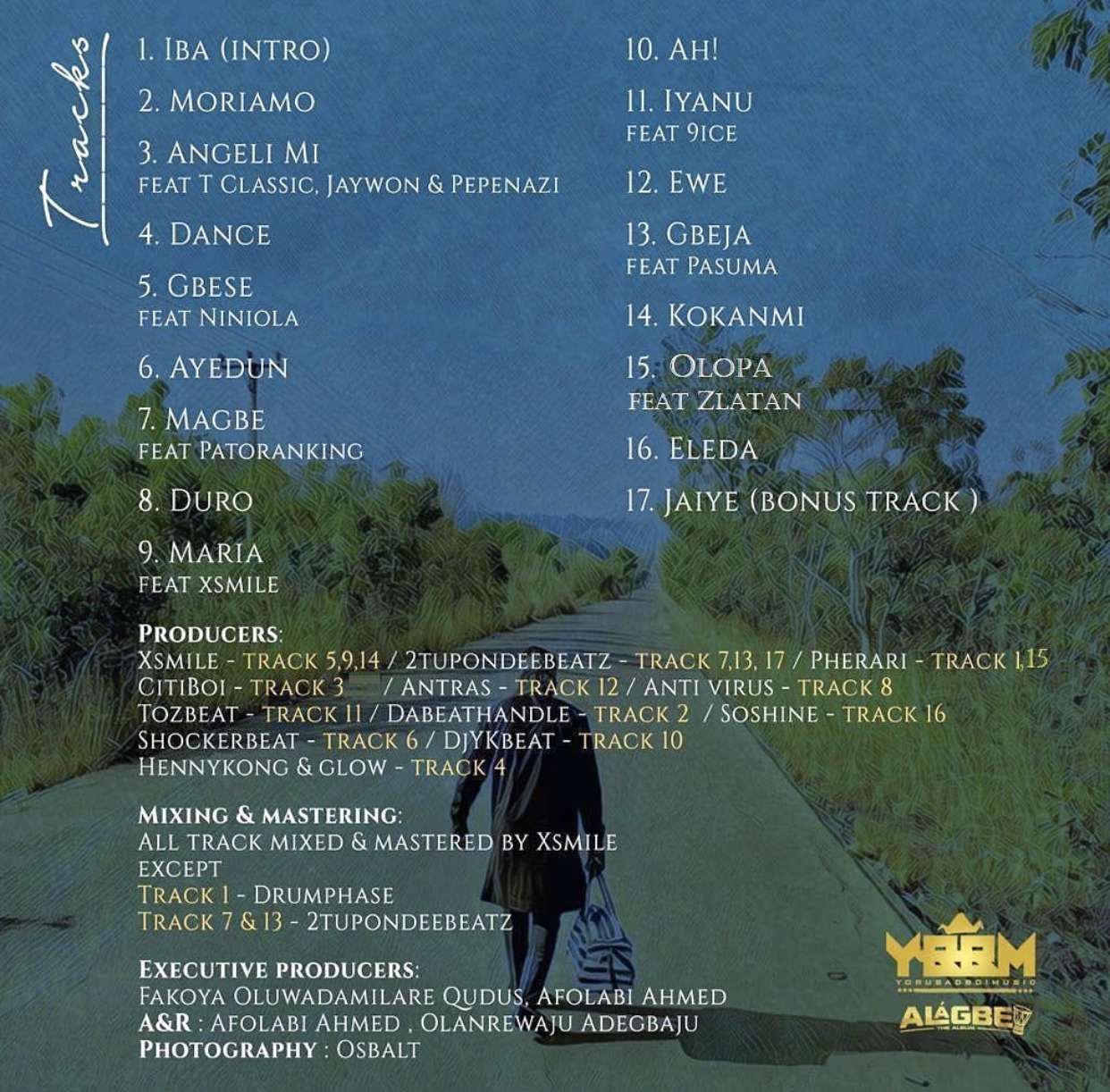 Qdot Alagbe Tracklist