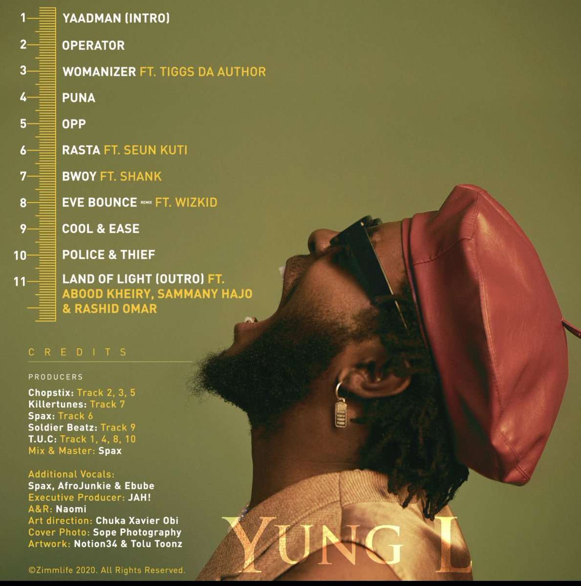 Yung L Yaadman Kingsize Tracklist