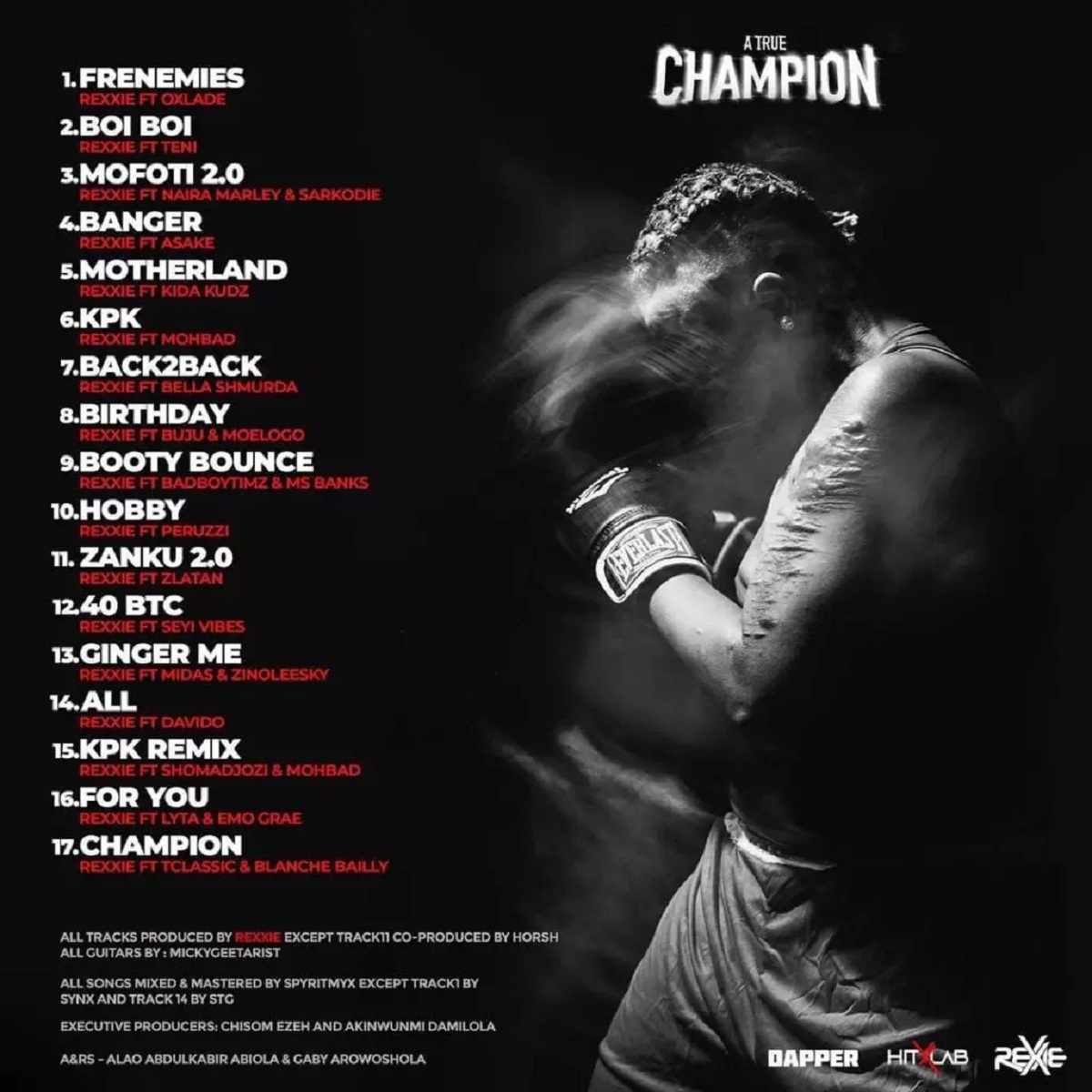 Rexxie A True Champion Tracklist