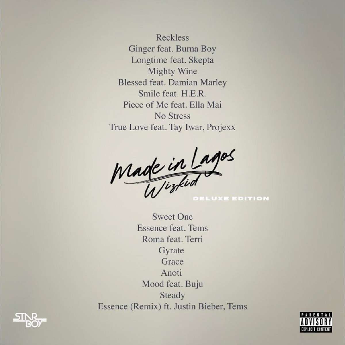 Wizkid Made In Lagos (deluxe) Tracklist