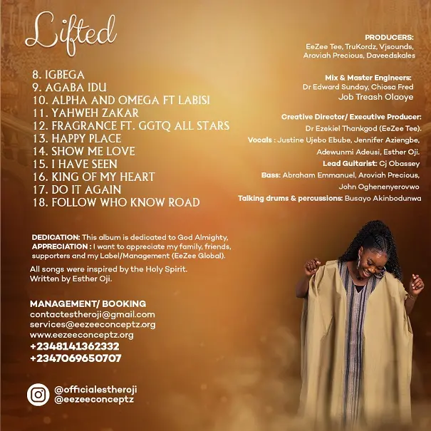 Lifted Album Cover Art (back)