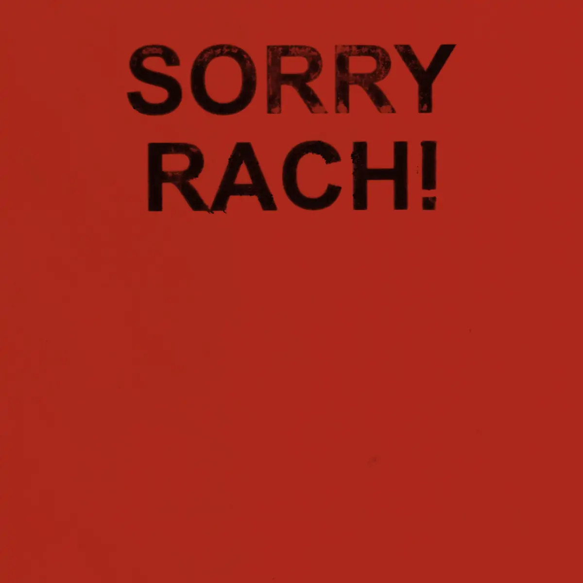 stormzy sorry rach!